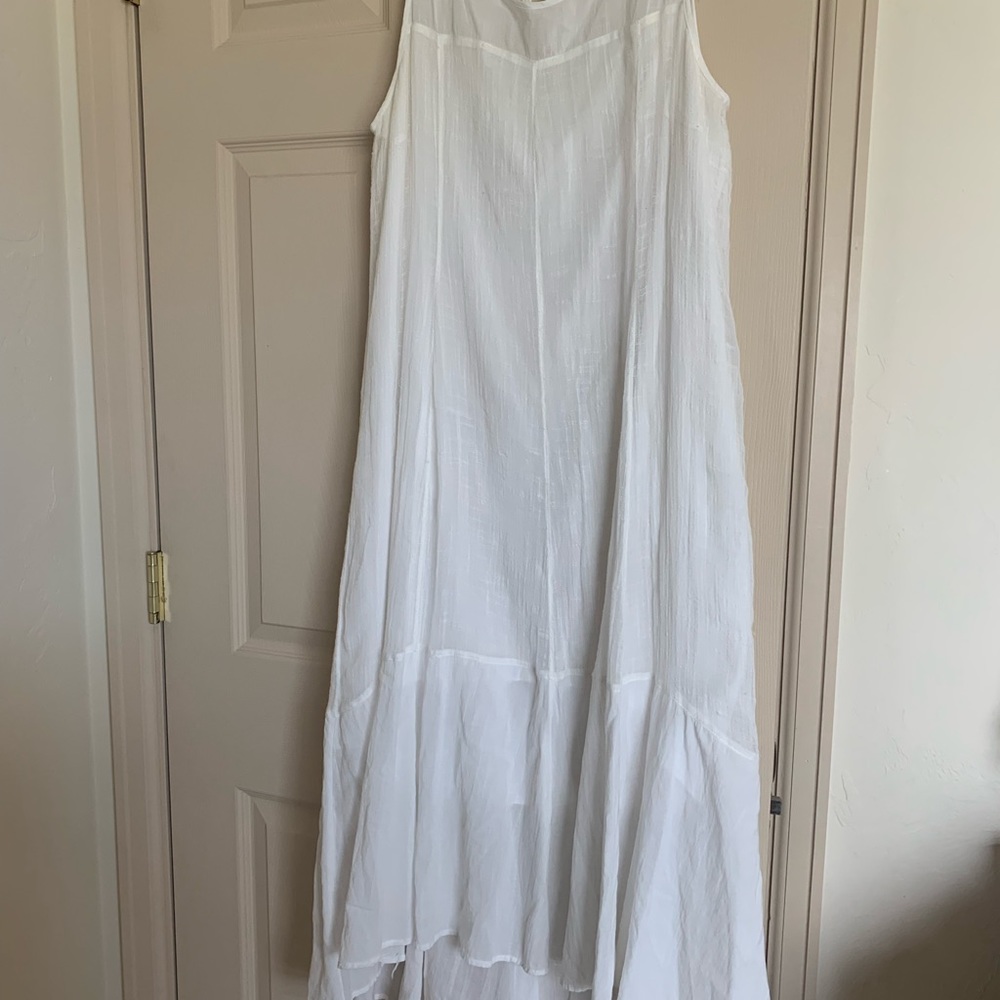 Anthropologie white maxi dress